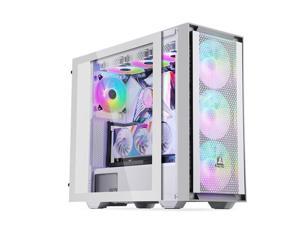 Segotep Gank 360 PC Computer Cases,  Glass Full Side Panel, 360mm Water Cooling, Gaming Computer Case Support ATX / M-ATX / ETX  (White)