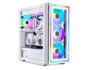 Segotep Gank 360-RGB PC Computer Cases, Glass Full Side Panel, 5V ARGB Panel, Gaming Computer Case Support E-ATX/ATX/MATX/ITX