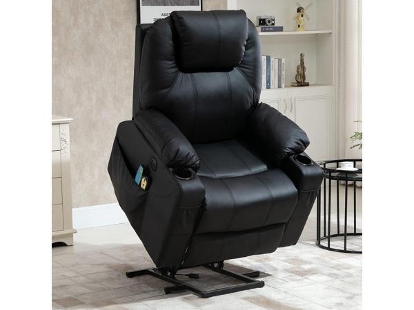 Electric Power Lift Recliner Chair Sofa, w/Side Table Cup Holders USB Ports  Side Pockets, Ergonomic Lounge Office Chair for Elderly, Pregnant Women,  Business People,Beige : : Home