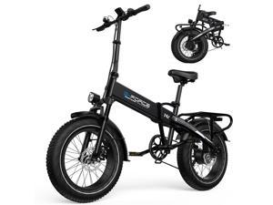 G-FORCE T42 Folding Electric Bike 750W Motor 48V 16Ah Removable Battery, 20"x4.0" Fat Tire, Top Speed 32 MPH, Shimano 7-Speed, Ebike with Adjustable Front Suspension, LCD Display
