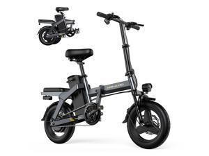 SOHAMO 400W Folding Electric Bike 14 Commuter Ebike Lightweight Electric Bicycle 48V 12Ah Removable Battery Urban Electric Bikes for Adults  and Teens