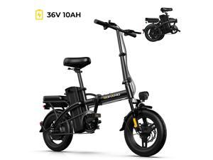 SOHAMO Electric Bike 36V 10Ah Folding EBike 400W Motor 20mph 3 Levels Assist Ebike for Teens and Adults