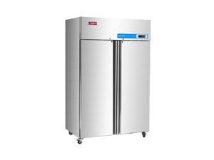 WESTLAKE WK-48F Commercial Freezer 48"W 2 Door 2 Sections Stainless Steel Reach-in Solid Door Upright Fan Cooling For Restaurant ,Bar,Residential 36 Cubic.ft