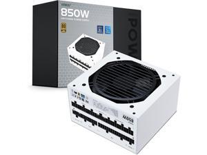 Vetroo 850W Power Supply Dual PCIe 5.1 ATX 3.1 Ready, 80 Plus Gold Full Modular, Quiet Operation with 120mm FDB Fan, 10-Year Warranty - White