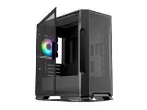 Vetroo M03 Compact Computer Case Micro ATX Mini ITX Black Gaming PC Case Rear 120mm ARGB Fan Pre-Installed USB3.0 Door Opening Transparency Tempered Glass Side Panel & Front Mesh Panel