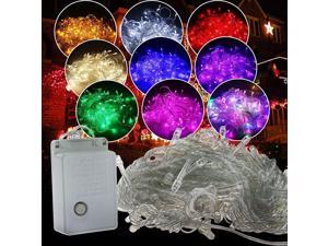 Autolizer 100 LED Fairy String Lights Battery Powered Lamp for Holiday Wedding Party Decoration Halloween Showcase Displays Restaurant or Bar and Home Garden  Control up to 8 Modes Warm White