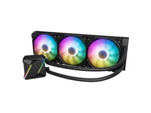 DARKROCK D360 CPU Liquid Cooler with 360mm Radiator, Addressable RGB Lights, Pure Copper Pump, and AMD, AM5/ AM4, Intel LGA 1700/1200 Brackets Ready - Black