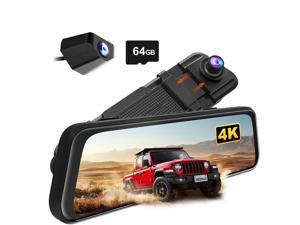WOLFBOX M40 Lite 4K 10" Front Rearview Mirror Dash Cam only