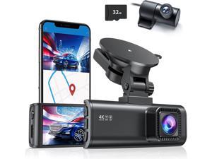 REDTIGER Dashcams Front Rear Dash Camera 4K/2.5K Full HD Car Dashboard Recorder with 3.16 IPS Screen, Wi-Fi GPS Night Vision Loop Recording 170° Wide Angle WDR, Free 32GB Card