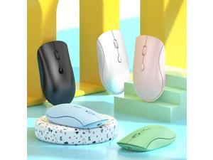 Wireless 24G Silent Mouse for Desktop Laptop 4 Keys Bluetooth 52 Dual Mode Charging Mouse Micro USB Charging Port Accessories Pink
