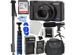 Sony ZV1 201MP4K Compact Vlog Digital Camera  14PC Accessory Vlogging Bundle
