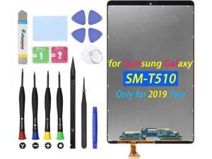 101 Replacement Screen for Samsung Galaxy Tab T510 Model SMT510 SMT515 2019 Year LCD Touch Screen Digitizer Display Assembly Replacement Black