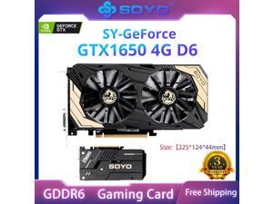 SOYO NVIDIA GeForce GTX1650 Monarch Dragon 4G Graphics Card GDDR6 Memory 128Bit Gaming Video Card for Desktop New GPU Card