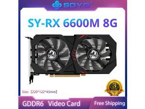 SOYO Radeon RX6600M 8GB Graphics Card GPU GDDR6 128-Bit 14 Gbps 7NM New Computer Video Card Support AMD Intel Desktop CPU
