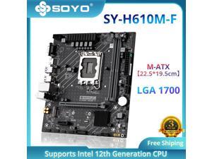 SOYO World Premiere Classic H610M-F Motherboard LGA1700 Slot Dual-channel DDR4 Memory USB3.2 M.2 I/N Supports Intel 12th Gen CPU