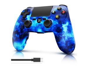 ISHAKO Wireless Gaming Controller For PS3/PS4/PC Windows -Nebula Blue