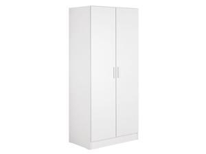 Madesa Wooden Wardrobe Storage Cabinet with 2 Doors, White