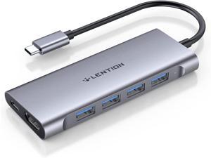 LENTION USB-C Multi-Port Hub with 4K HDMI Output,4 USB 3.0,Type C Charging Compatible 2023-2016 MacBook Pro,New Mac Air & Surface,Chromebook, More(CB-C35,Space Gray)