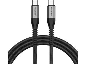 LENTION USB C to USB C Cable 3.3ft 60W,Type C 20V/3A Fast Charging Braided Cord Compatible 2023-2016 MacBook Pro,New iPad Pro/Mac Air/Surface,Samsung Galaxy,More (Grey)