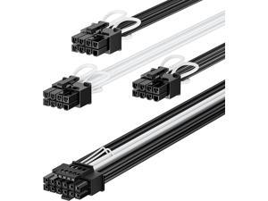PCIe 5.0 GPU Power Cable Sleeved 70cm, 16pin (12+4) 12VHPWR Connector for RTX 3090 Ti 4070Ti 4080 4090, 3x8pin(6+2) PCI-e Male Plugs Compatible for ASUS EVGA Seasonic Modular Power Supply
