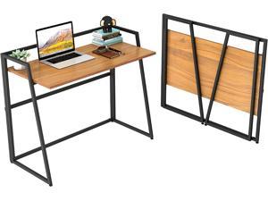 WOHOMO Folding Desk, Small Foldable Desk 31.5 for Small Spaces, Space  Saving Computer Table Writing Workstation for Home Office, Easy Assembly,  Oak