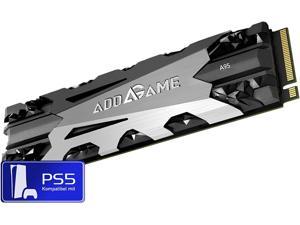Addgame PS5 Compatible A95 2TB 7200 MB/s Read Speed Internal Solid State Drive - M.2 2280 PCIe NVMe Gen4X4 3D TLC NAND SSD with Heatsink (ad2TBA95M2P)