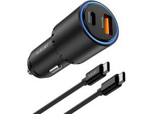ELECJET 63W Total PD PPS Compatible for Samsung PPS Super Fast Charging Car Charger for Galaxy Note 10 Plus/Note 20 Ultra/S20 Ultra /S21/A70/A71/Z Fold 2 /M31s/Tab S7 Plus,45W + 18W QC3.0 Dual Ports