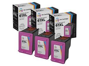 LD Remanufactured Ink Cartridge Replacement for HP 61XL CH564WN High Yield Tri Color 3Pack