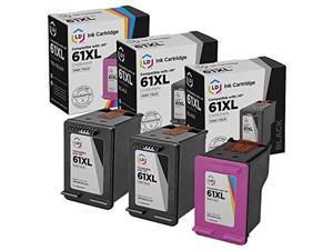 LD Products Remanufactured Ink Cartridge Replacements for HP 61XL High Yield 2 Black 1 Color 3Pack