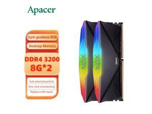 Apacer Dark ram Goddess DDR4 ram 3200 8G 16G desktop computer memory bar RGB light bar Dark Goddess 3200 RGB light bar 16GB(8Gx2)3200