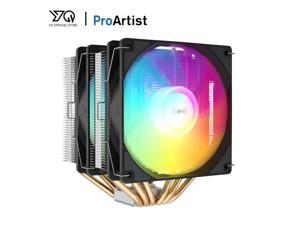 ProArtist ARGB dazzling light effect CPU air-cooled radiator E6 (6 heat pipe double towers/intel platform/RGB)CPU Cooling