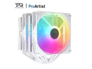 ProArtist E6WHITE albino 6 heat pipe double tower CPU air-cooled radiator supports 1200/1700/AM4 E6 WHITE CPU Cooling