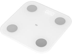 Xiaomi NUN4048GL 2nd Generation BMI Body Fat Mi Smart Body Composition Scale 2 Bluetooth Mi Fit App 13 Precise Data Points Measurements Records Data for 16 People Tempered Glass White