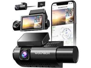  Rayfoto 4K Dual Dash Cam Built-in WiFi GPS Front 4K and Rear 2K  Dual Dash Camera for Cars, 4 Display, Touchscreen, 170°Wide Angle Dashboard  Camera Recorder with Sony Sensor,Free 32 GB