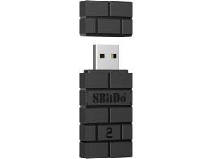 8Bitdo Wireless USB Adapter 2 for Switch Windows Mac  Steam Deck Compatible with Xbox Series X  S Controller Xbox One Bluetooth Controller Switch Pro and PS5 Controller Black