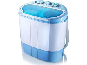Upgraded Version Pyle Portable Washer  Spin Dryer Mini Washing Machine Twin Tubs Spin Cycle w Hose 11lbs Capacity 110V  Ideal For Compact Laundry