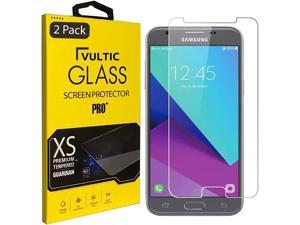 Vultic 2 Pack Screen Protector for Samsung Galaxy J3 Prime Case Friendly Tempered Glass Film Cover