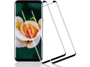 2 Pack Galaxy S8 Plus Screen ProtectorTempered Glass Screen Protector for Samsung Galaxy S8 HD Clear Bubble Free Easy Installation 3D Full Coverage 9H Durability Galaxy S8 Plus black