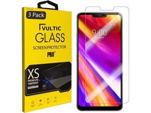 Vultic 3 Pack Screen Protector for LG G7 ThinQLG G7 OneLG G8 ThinQ Case Friendly Tempered Glass Film Cover