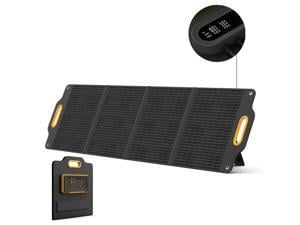 POWERNESS 200 Watt Portable Solar Panel with Patented LCD Digital Window, Solar Charger for Camping, Outdoor and RV, Compatible with Jackery, BLUETTI, Goal Zero Portable Power Stations