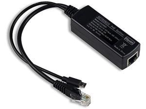 Amcrest Active PoE Splitter Adapter, IEEE 802.3af compliant, Up To 100  meters, 5V / 12V Output