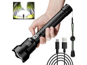 Dsstoc LED Rechargeable Flashlights High Lumens, 3000 Lumens Super Bright  Powerful Waterproof Flashlights with Battery, 5 Mode, Zoomable Tactical  Handheld Flashlights for Camping Home 