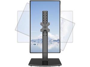 MOUNT PRO Vertical Single Monitor Stand for Max 42 Inch/26.4lbs Ultrawide Computer Screen, Freestanding Monitor Desk Stand, Monitor Mount with Swivel, Tilt, Rotation, VESA Stand 75x75/100x100