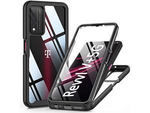 JXVM Rugged TMobile Revvl V 5G Case with Screen Protector  Full Body Protective Phone Cover 682 inch Black