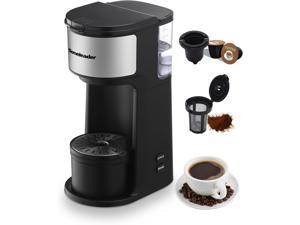 Homeleader Single Serve Coffer Maker for KCup and Ground Coffee Coffee Machine with SelfCleaning Function6 to14oz Brew SizesBlack