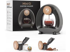 BENFUCHEN Single Serve Coffee Maker for K Cup and Ground Coffee MINI Q Americano 2 in 1 Coffee Brewer Mini One Cup CoffeeTea Maker With Two FilterAdapter OneTouch Control 48 oz Brew Sizes