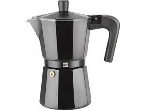 MAGEFESA  Kenia Noir Stovetop Espresso Coffee Maker 9 cups  15 oz make your own home italian coffee with this moka pot cuban cooffe made in black enamelled aluminum safe and easy to use café