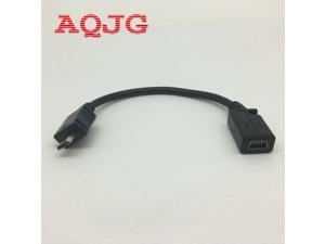 USB 20 Mini B 5Pin Female to Micro Male Adapter cable About 15cm Black V3 to V8 adapter Data cable 10cm AQJG