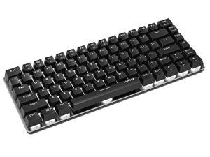 ajazz AK33-82 keyboard Connection Mechanical Game Keyboard Is Suitable For Office And Game white lighting blue-switch  black