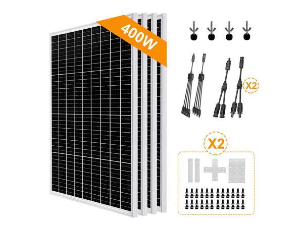 PFCTART 100W 200W 400W 1000W Watt Monocrystalline Solar Panel PV 12V Home RV